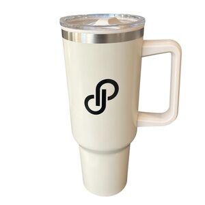 Poshmark Cream tumbler 40oz Travel Mug with Handle reseller